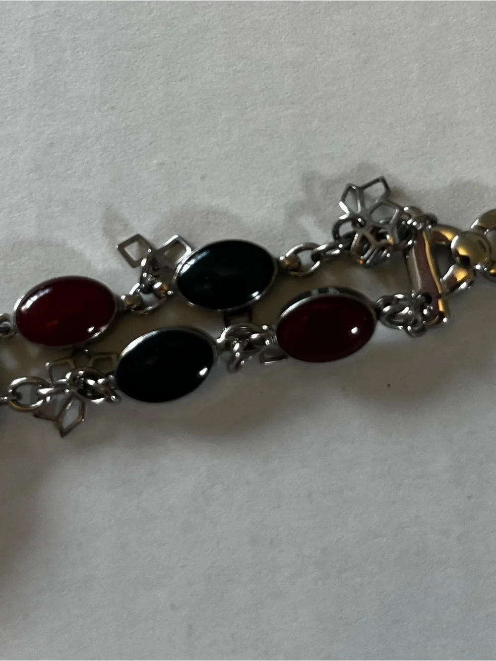 Swatch Vintage Women's Multi-Color Stone Bracelet Watch - Silver Dial